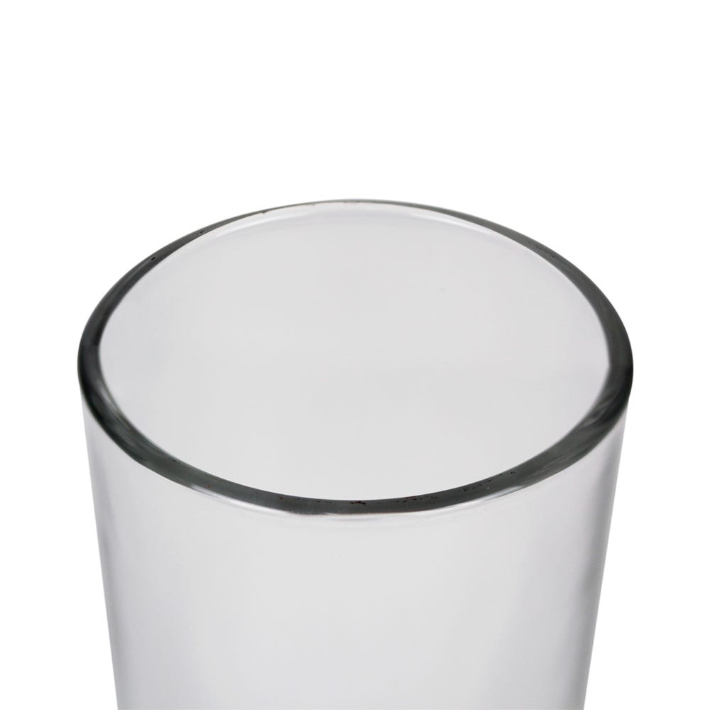 Caja con 24 piezas de Vaso prensado cubero de vidrio 295 ml 9660 Lunita