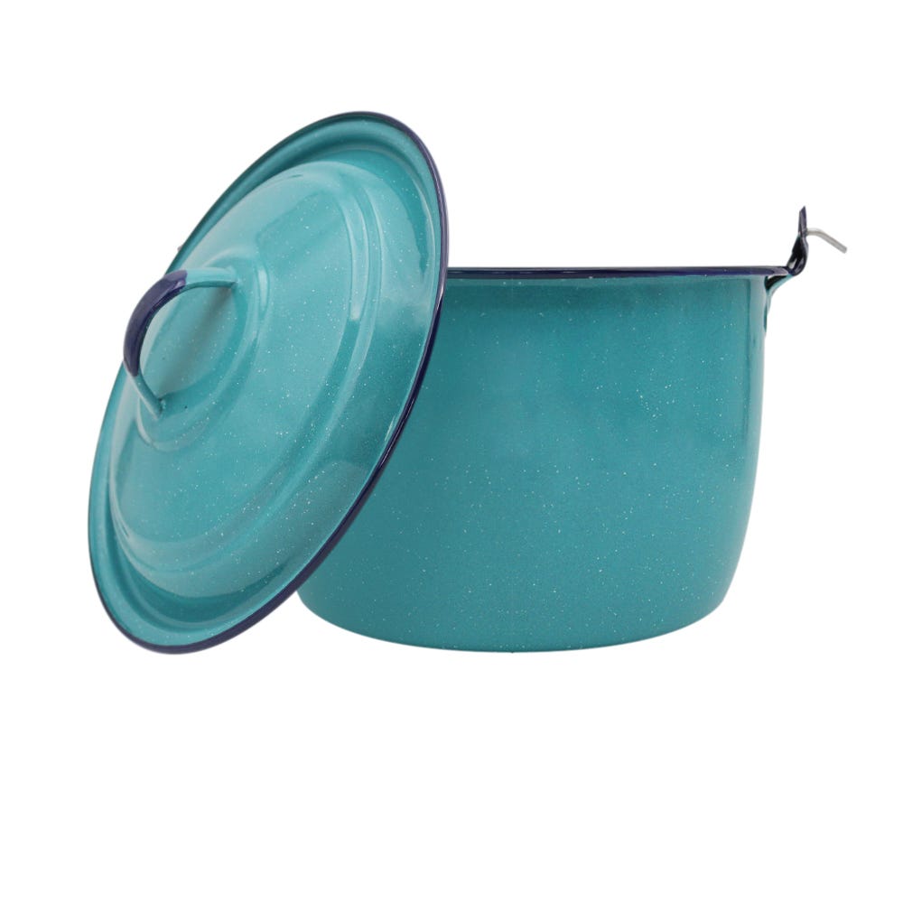 Olla convexa Núm. 20 azul turquesa Cinsa 3 L