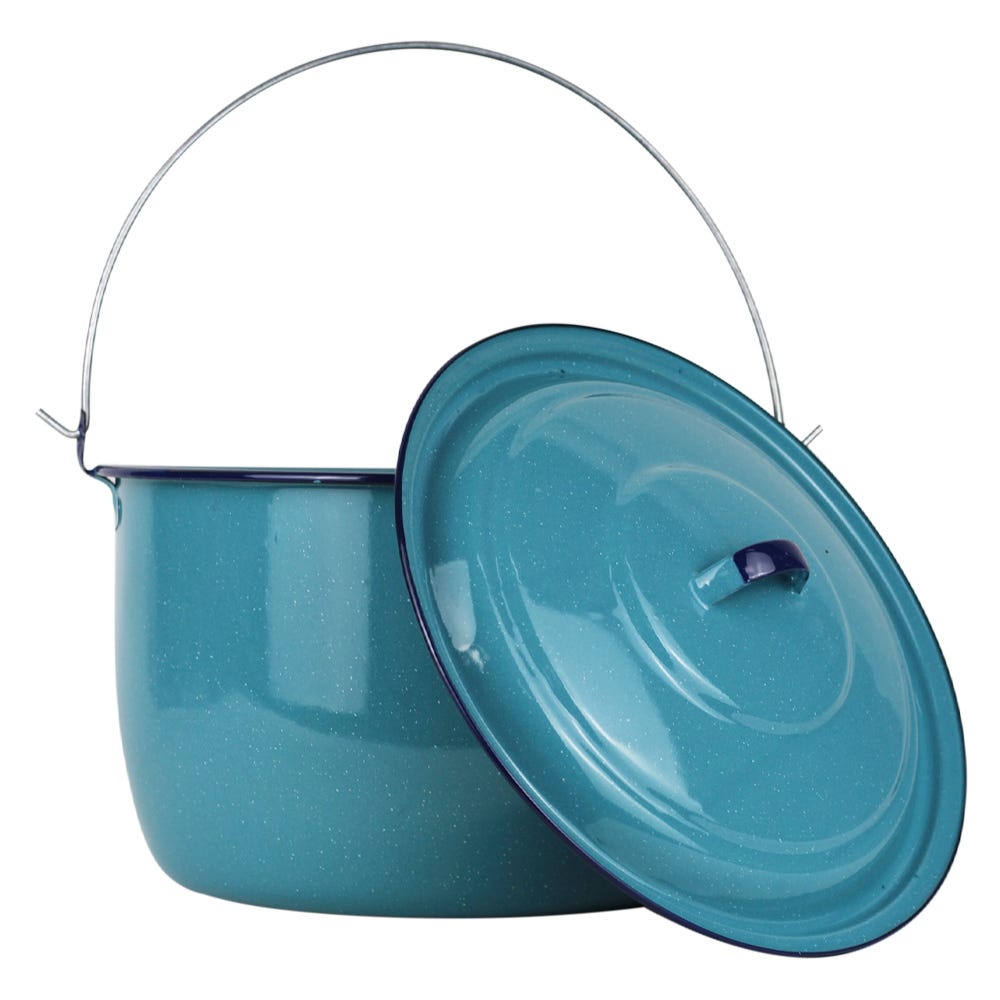 Olla convexa No. 26 azul turquesa Cinsa