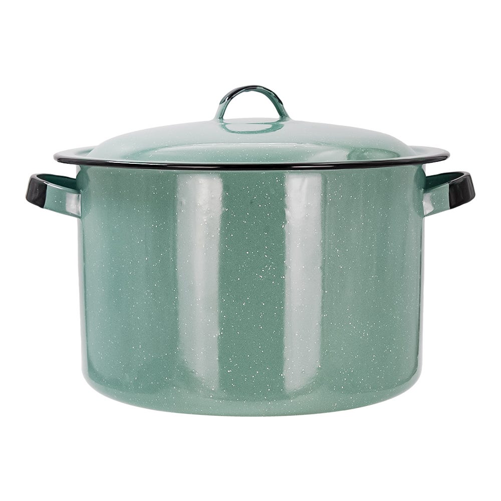 Batería de peltre 13 piezas Yaqui verde 36729/312893 Cinsa