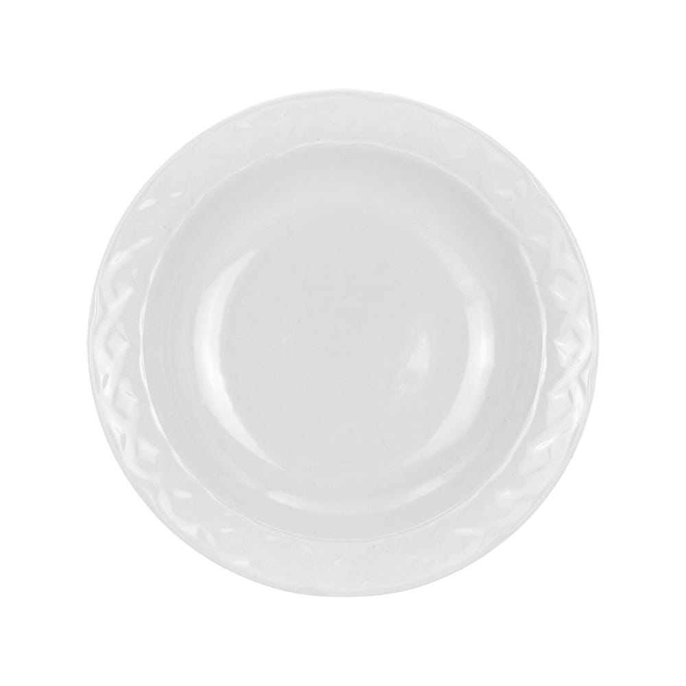 Plato sopero de cerámica vinafera blanche 3765 Santa Anita