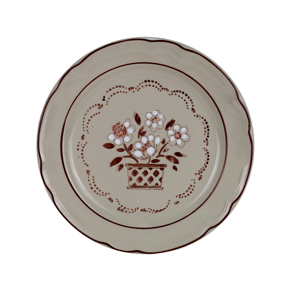 Plato trinche de cerámica 26 cm flor de otoño 3183 Santa Anita