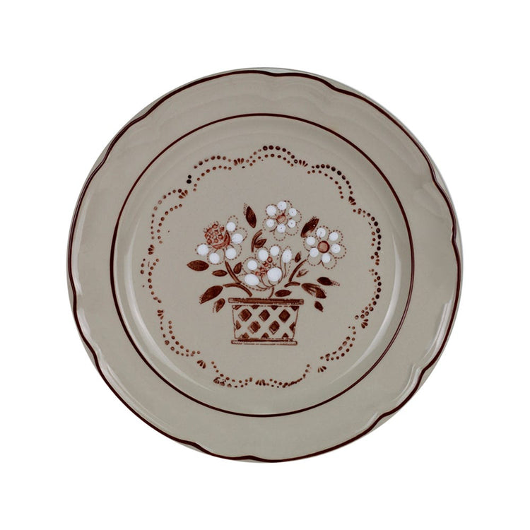 Plato trinche de cerámica 26 cm Flor de otoño 3183 Santa Anita