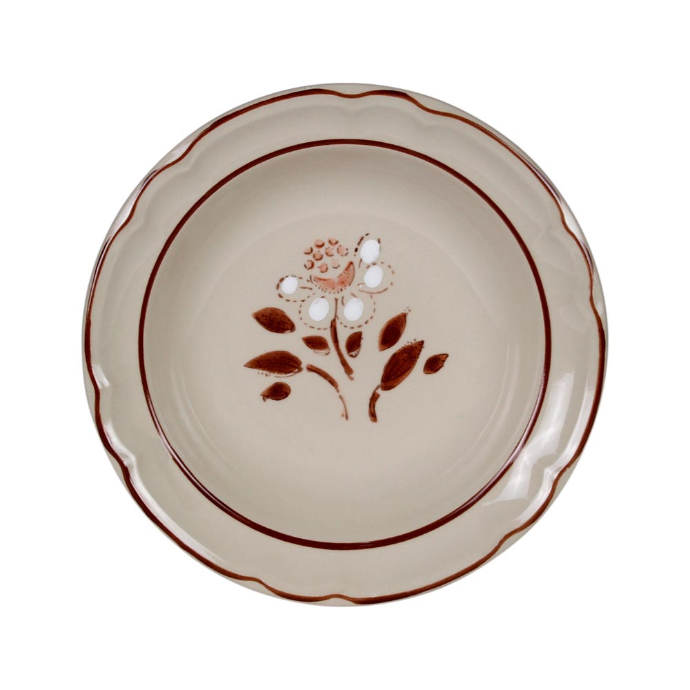 Plato sopero de cerámica 23 cm flor de otoño 3226 Santa Anita