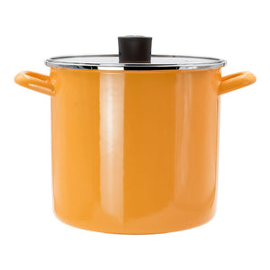 Olla de peltre alta 22 cm con tapa de vidrio praktica 321260 Cinsa