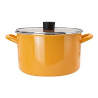 Olla de peltre de 24 cm con tapa de vidrio praktica 321263 Cinsa