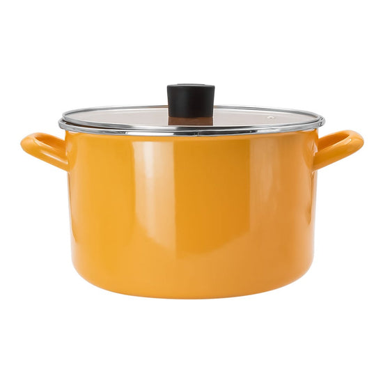 Olla de peltre de 20 cm con tapa de vidrio praktica 321265 Cinsa