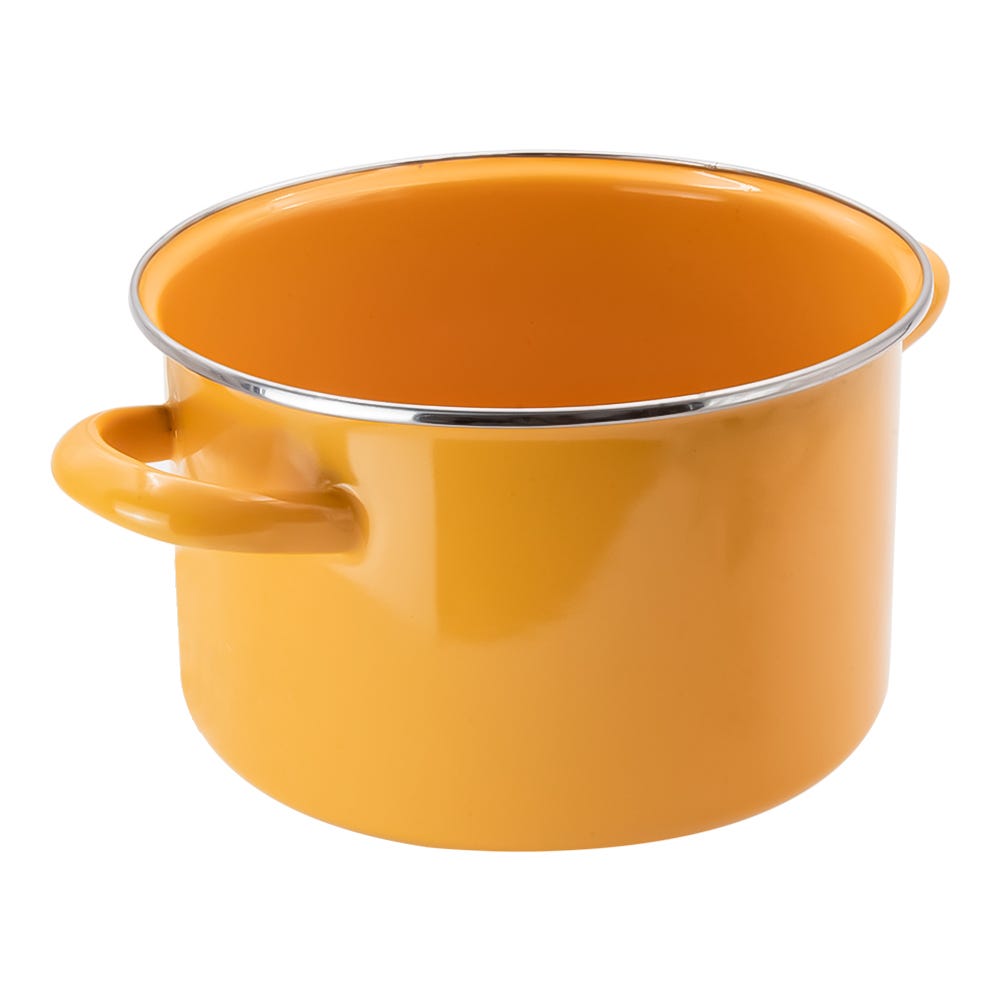Olla de peltre de 20 cm con tapa de vidrio praktica 321265 Cinsa