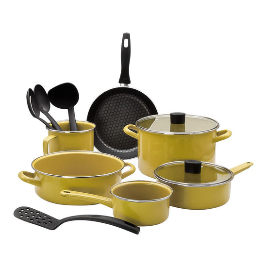 Batería de cocina de peltre 12 piezas praktica 321251 Cinsa