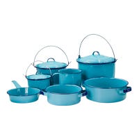 Batería de cocina de acero vitrificado Popular 10 piezas 305748 Cinsa