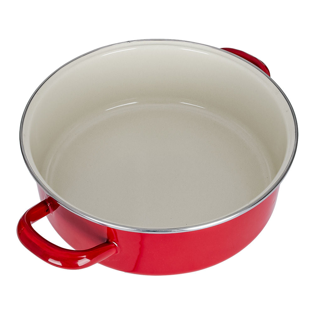 Arrocera de peltre con tapa de vidrio 3.900 litros Praktica rojo 322025 Cinsa