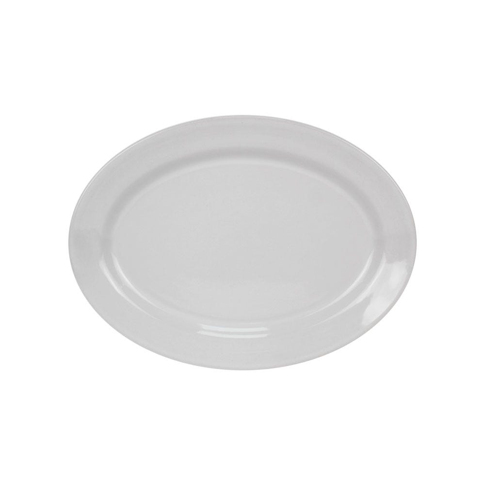 Platón oval llano 27 cm blanco glacial Santa Anita