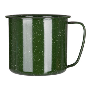 Vaso recto de acero vitrificado 15.5 cm verde jaspeado 323567 Cinsa