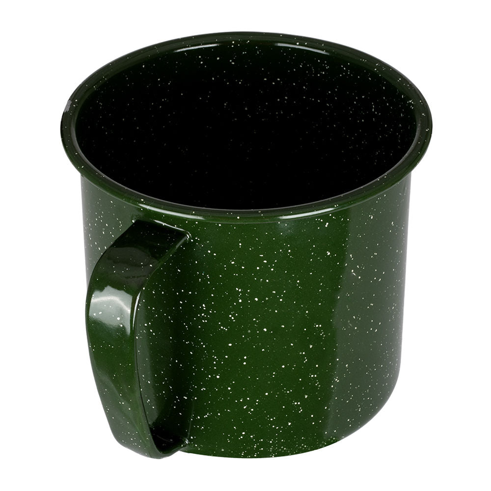 Vaso recto de acero vitrificado 15.5 cm verde jaspeado 323567 Cinsa