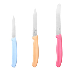 Juego de cuchillos Victorinox azul, naranja y rosa