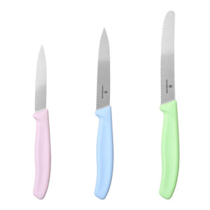 Juego de cuchillos Victorinox rosa, azul y verde