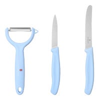Juego de cuchillos y pelador Victorinox horizontal azul