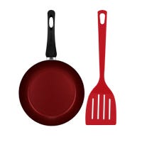 Sartén de alumnio 28 cm con volteador Praga Tramontina