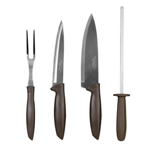 Kit para asado de acero inoxidable 4 piezas Churrasco Tramontina