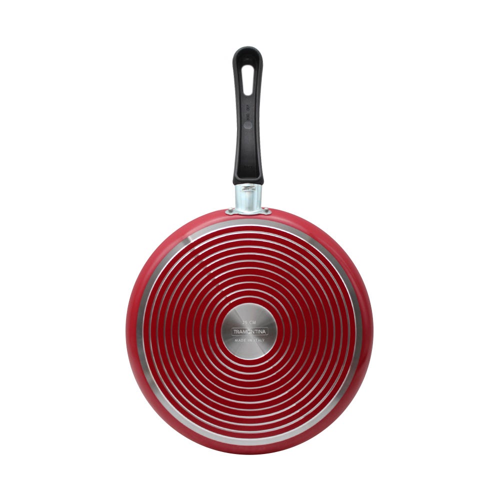 Sartén comal 25 cm aluminio con antiadherente Lazio rojo