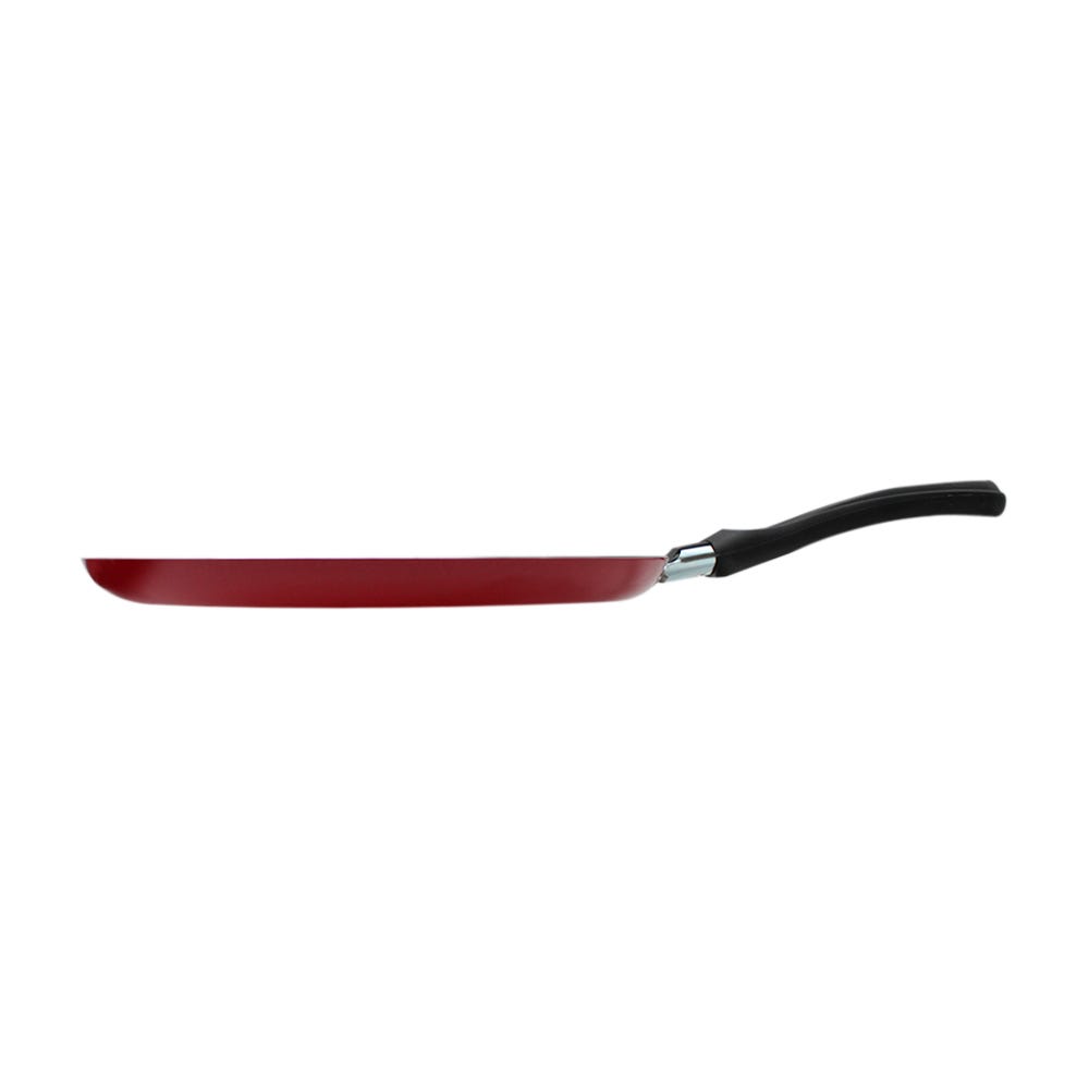 Sartén comal 25 cm aluminio con antiadherente Lazio rojo