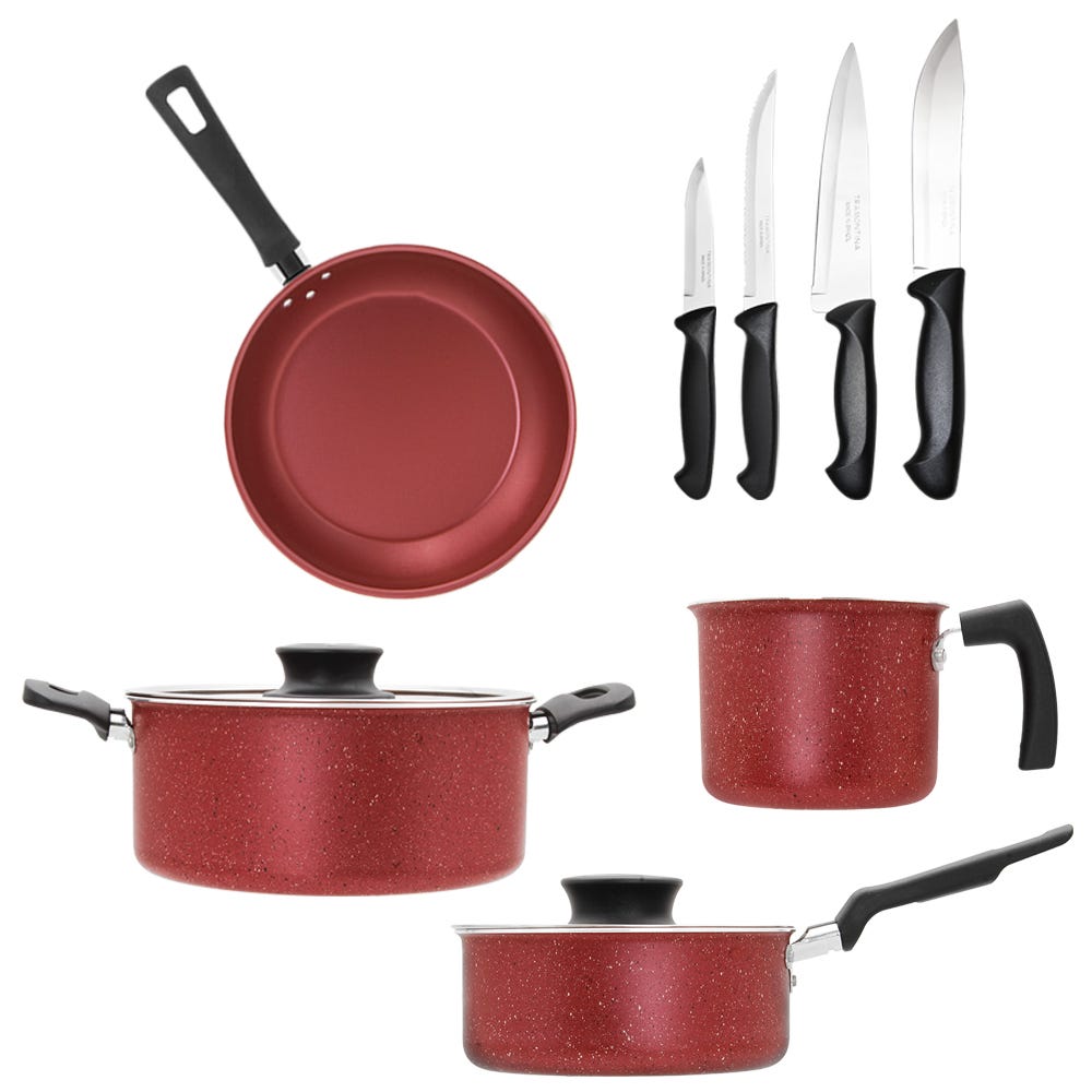 Batería de cocina de aluminio 12 piezas Formia Tramontina