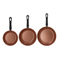 Juego de 3 sartenes de aluminio Caribe 16-20-24 cm 20297009 Tramontina