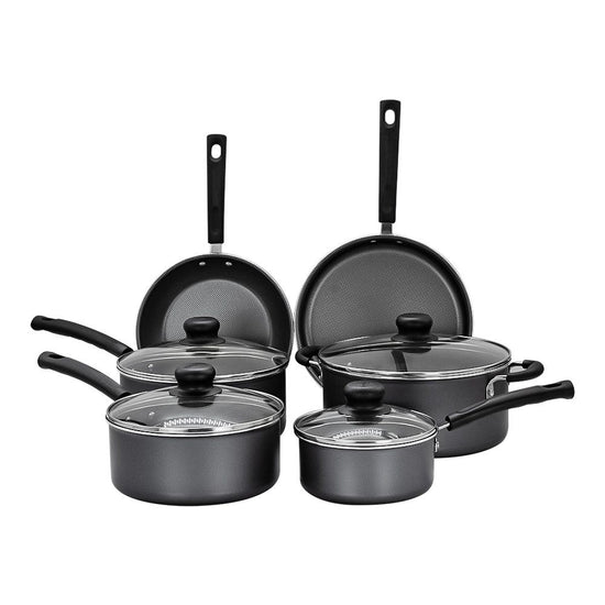 Batería de cocina de aluminio 10 piezas gris Primaware Tramontina
