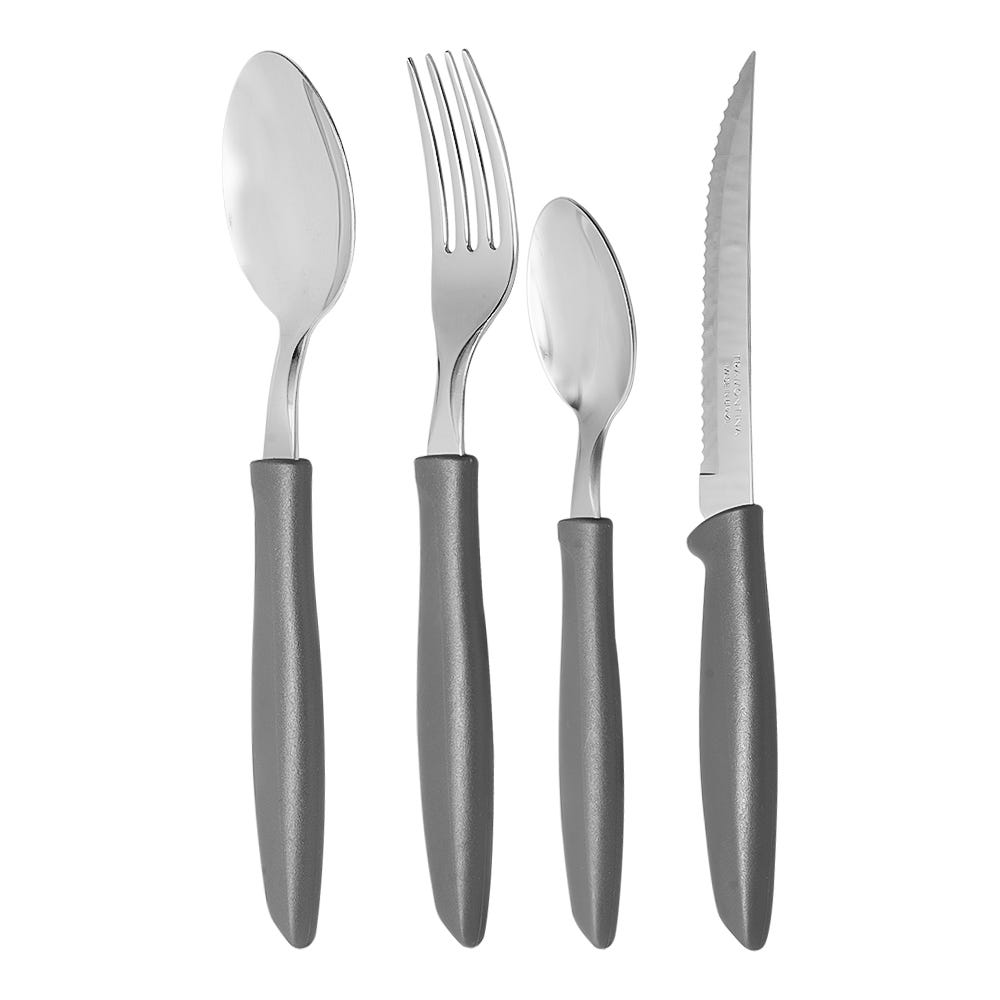 Juego de cubiertos acero inoxidable 25 piezas gris Plenus  Tramontina