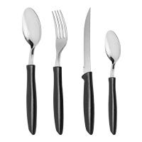 Juego de cubiertos acero inoxidable 25 piezas negro Plenus Tramontina