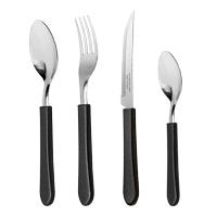 Juego de cubiertos acero inoxidable 16 piezas negro Leme Tramontina