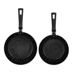 Juego de sartenes de aluminio 20/24 cm rojo – juego de 2 sartenes, vista superior