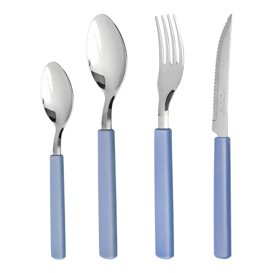 Juego de cubiertos de acero inoxidable 16 piezas Gamboa Azul 32300478 Tramontina