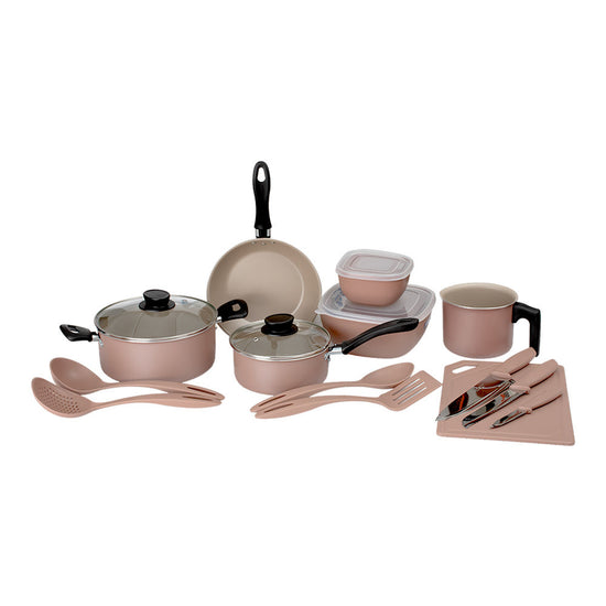 Batería de cocina de aluminio 14 piezas Mocca Mouse rosa 28299310 Tramontina