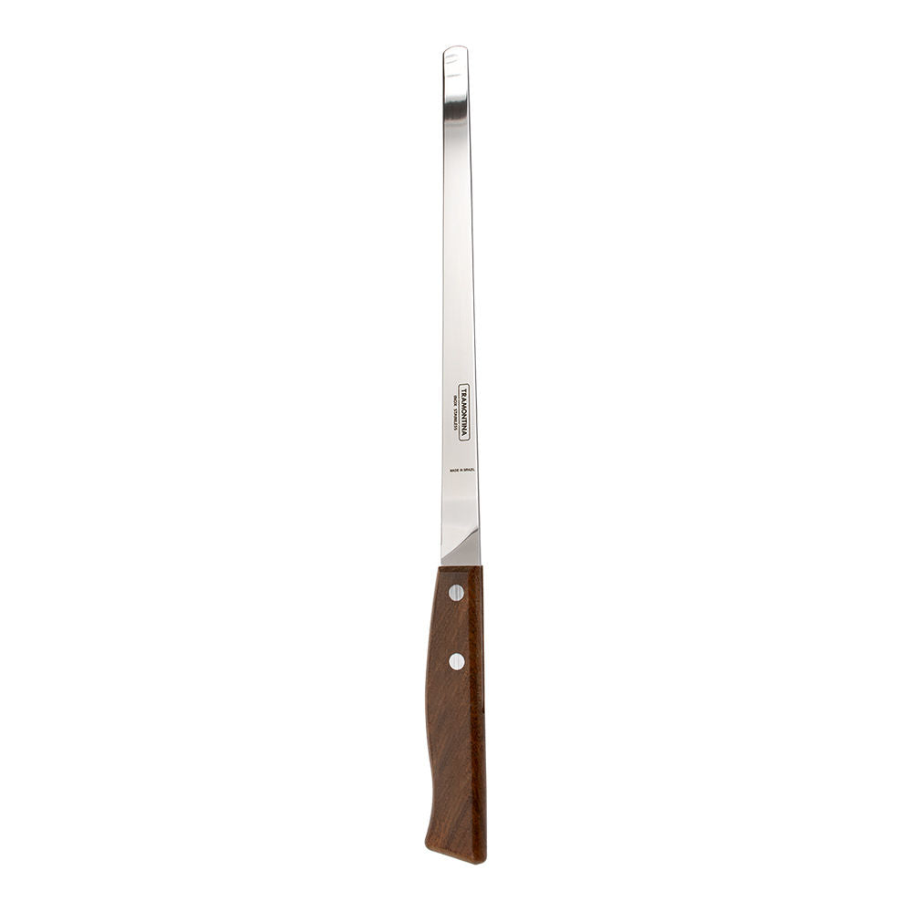 Cuchillo jamonero de acero inoxidable 9" mango madera Tradicional 22232009 Tramontina