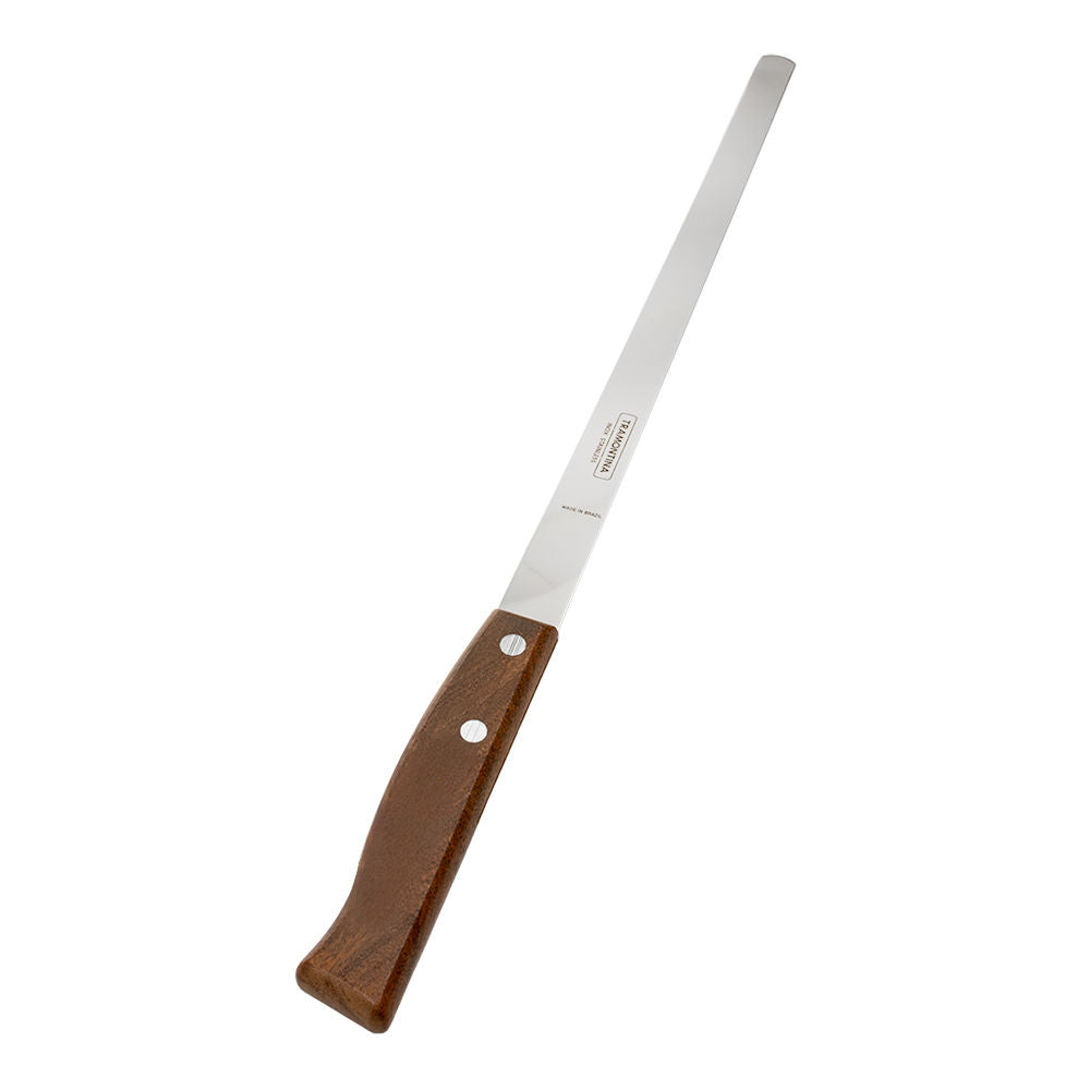Cuchillo jamonero de acero inoxidable 9" mango madera Tradicional 22232009 Tramontina