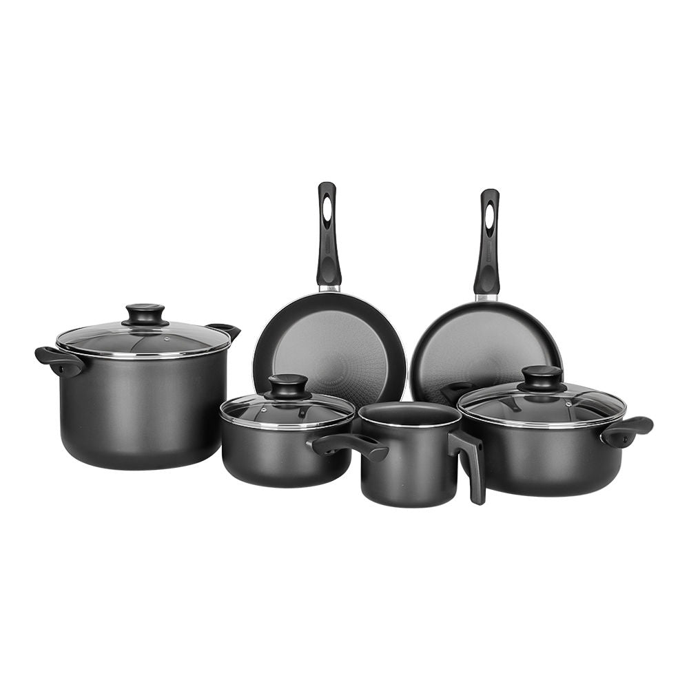 Batería de cocina de aluminio 9 piezas Paris negra 28599053 Tramontina