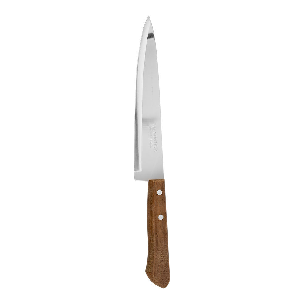 Cuchillo chef de acero inoxidable mango madera 8" Dynamic 22902008 Tramontina