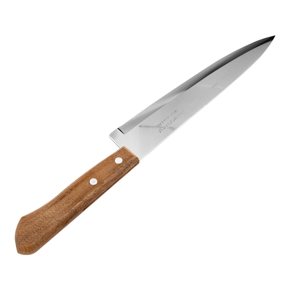 Cuchillo chef de acero inoxidable mango madera 8" Dynamic 22902008 Tramontina