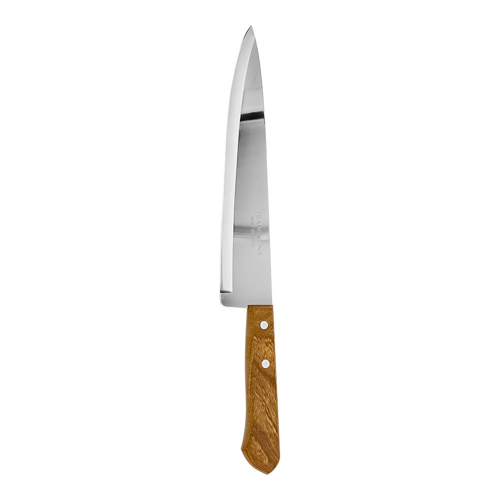 Cuchillo chef de acero inoxidable mango madera 9" Dynamic 22902009 Tramontina