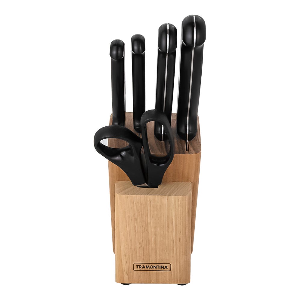 Juego de cuchillos y tijeras de acero inoxidable con base 23899/060 Tramontina