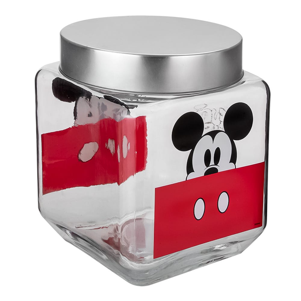 Frasco cuadrado de vidrio Mickey Mouse 1.25 L 2415-3684 Fun Kids