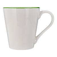 Tarro de porcelana 310 ml blanco con borde verde 2415-5134 Kaiser