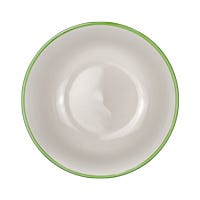 Tazón de porcelana 500 ml blanco con borde verde 2415-5131 Kaiser