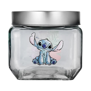 Frasco cuadrado de vidrio con tapa 800 ml Stitch ATDS5801 Fun Kids
