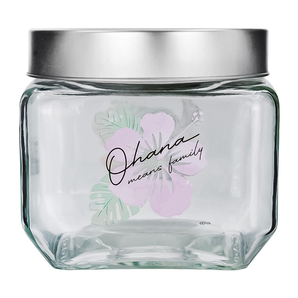 Frasco cuadrado de vidrio con tapa 800 ml Stitch ATDS5801 Fun Kids