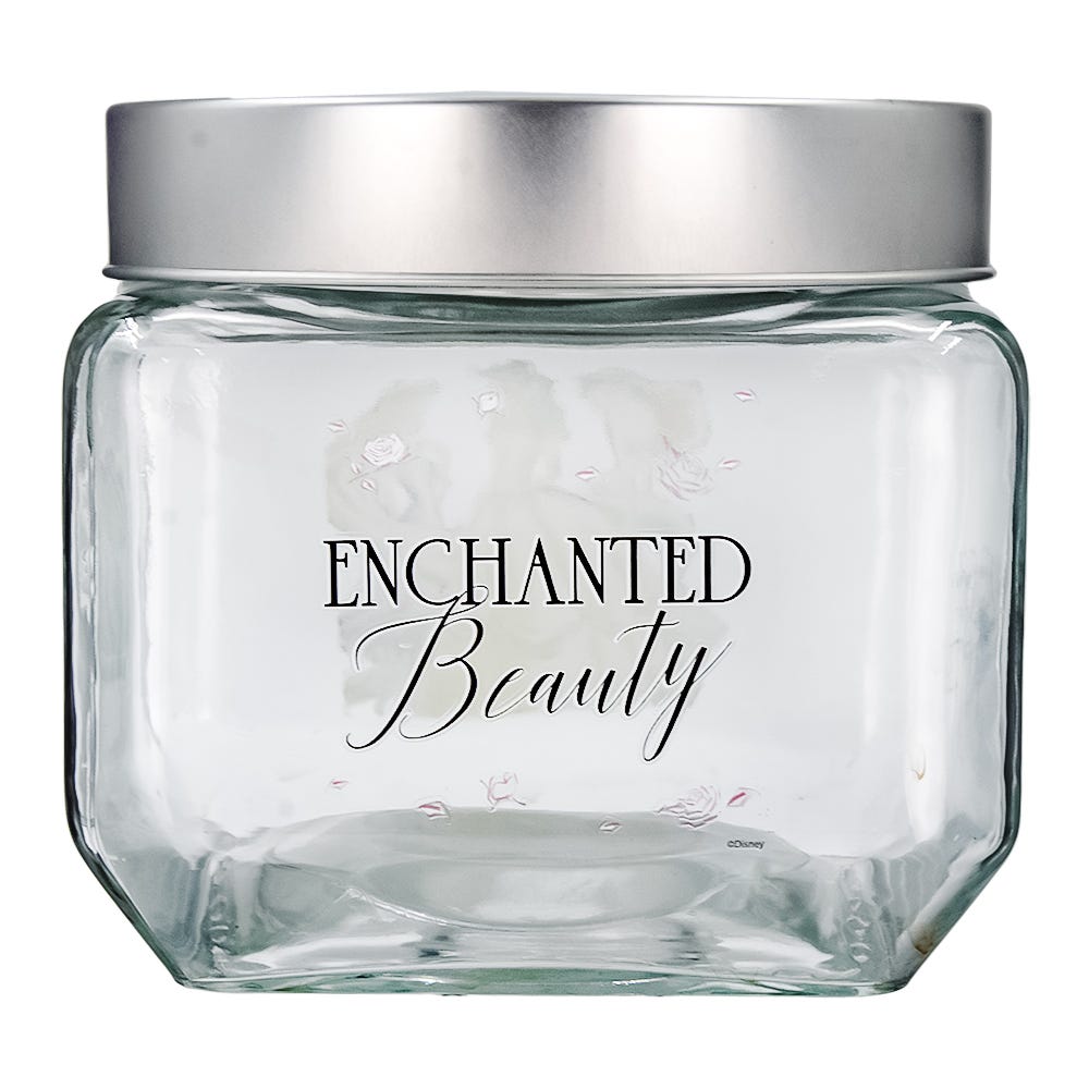 Frasco cuadrado de vidrio con tapa 800 ml princesas 2415-5332 Fun Kids