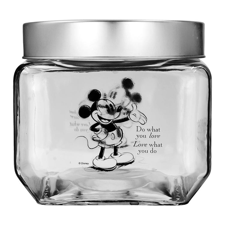 Frasco cuadrado de vidrio con tapas 800 ml Mickey 2415-5333 Fun Kids