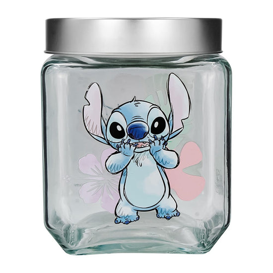 Frasco cuadrado de vidrio con tapa 1.250 litros Stitch 2415-5334 Fun Kids