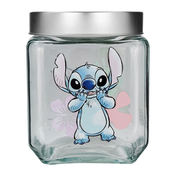 Frasco cuadrado de vidrio con tapa 1.250 litros Stitch 2415-5334 Fun Kids